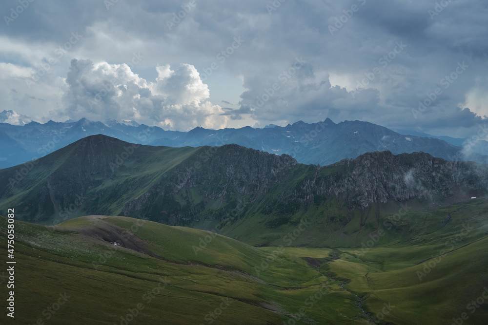 Fototapeta premium Zagedanskiy range, tourist resort of Arkhyz.