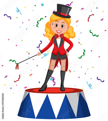 Magician girl cartoon character