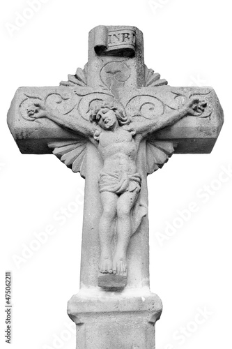 Fotografia, Obraz crucifix détouré sur fond blanc