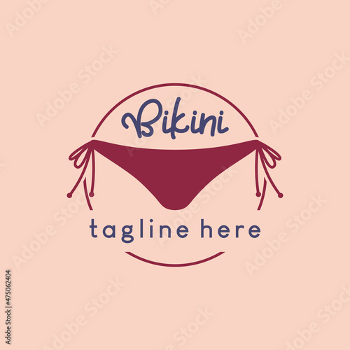 Bikini Wear Logo Design Vector