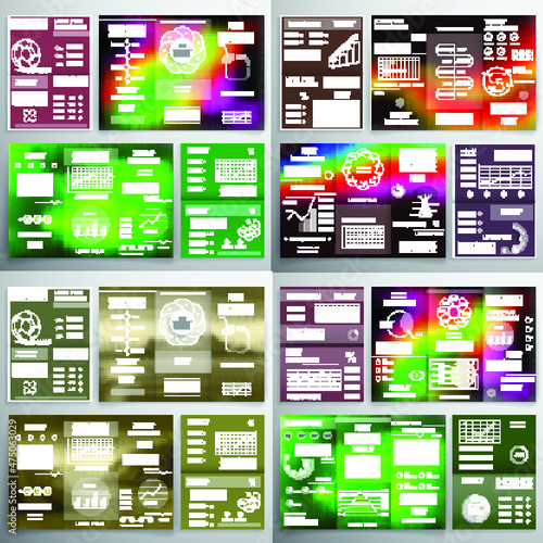 Elements for business data visualization, Modern infographic design, vector set templates