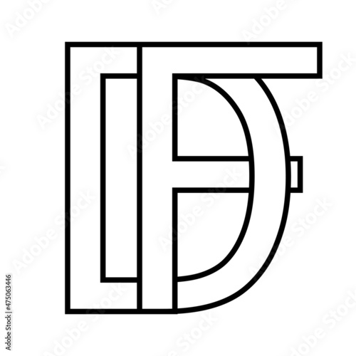 Logo sign df fd icon sign i...