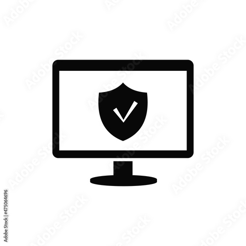 A computer and a shield with a check mark icon on the screen. The concept of the protection of users and confidential information on the Internet. Solid black vector icon isolated Free Download A computer and a shield with a check mark icon on the screen. The concept of the protection of users and confidential information on the Internet. Solid black vector icon isolated - GFXLoad