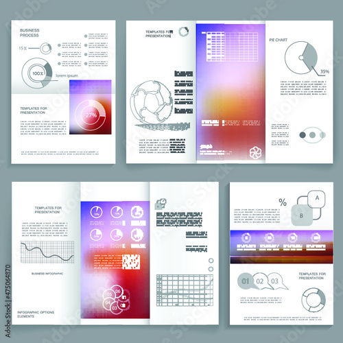 Elements for business data visualization, Modern infographic design, vector set templates