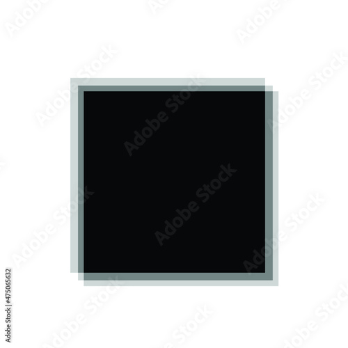  Glitch distorted geometric shape . Blurred square .Minimal art design . Noise destroyed logo . Trendy defect error shapes . Glitched frame .Broken effect .vector 