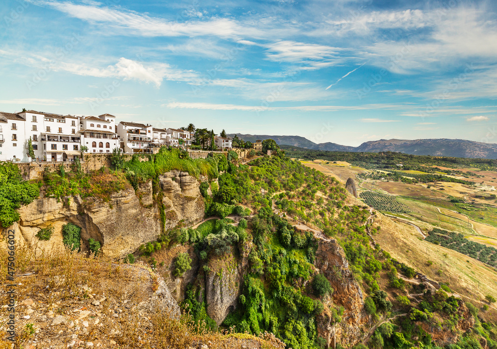 View of the ancient town of Ronda. Spain
