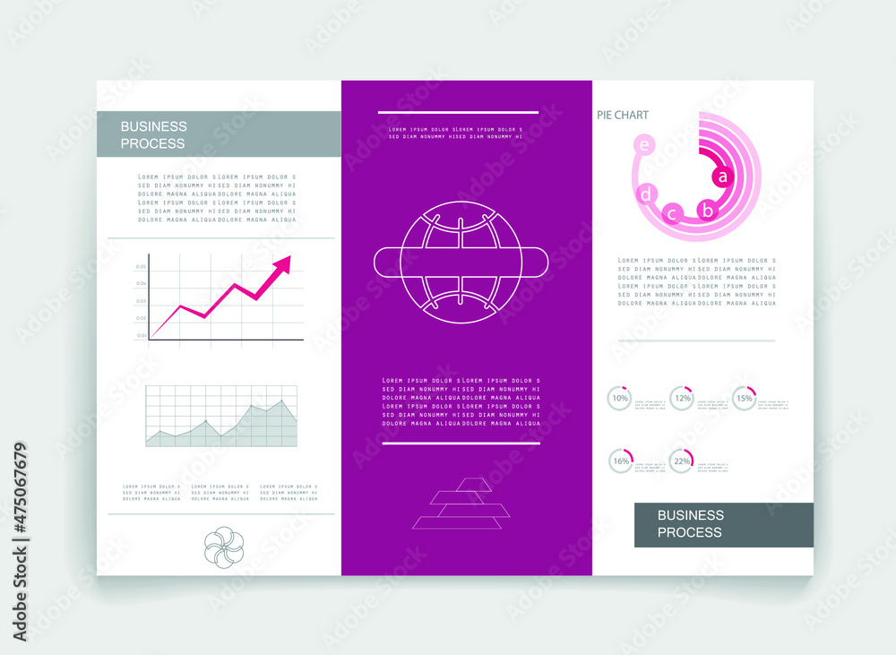 Fototapeta premium Elements for business data visualization, Modern infographic design, vector set templates