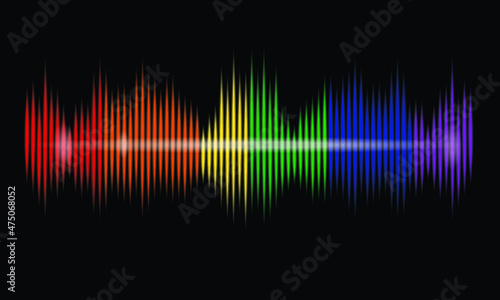 Colorful Sound Wave Music Equalizer. Abstract technology background