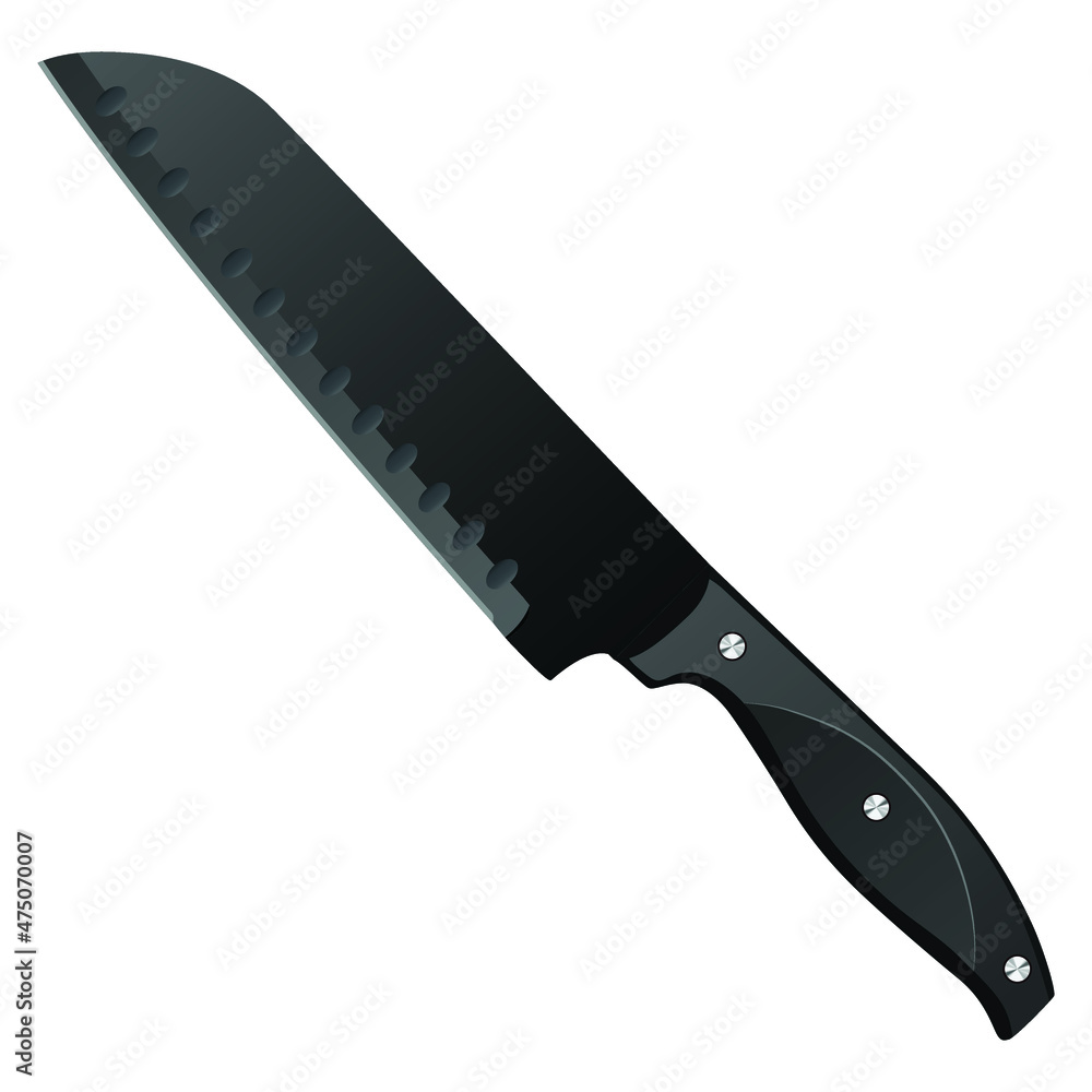Realistic kitchen knife isolated on white background, Vector illustration, chef knife, Cutlery icon set Realistic kitchen knife isolated on white background, Vector illustration, chef knife, Cutlery icon set
