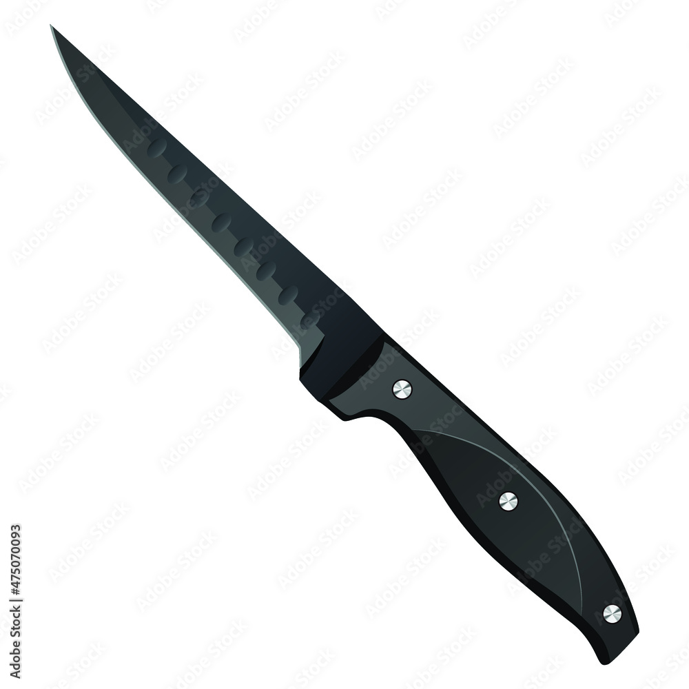 Realistic kitchen knife isolated on white background, Vector illustration, chef knife, Cutlery icon set Realistic kitchen knife isolated on white background, Vector illustration, chef knife, Cutlery icon set