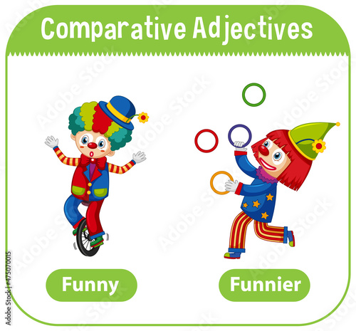 Comparative Adjectives for word funny