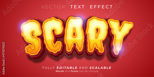 Editable text effect - Scary text style concept