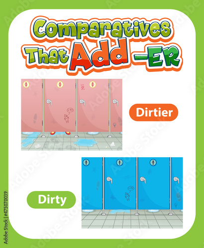 Comparative adjectives for word dirty