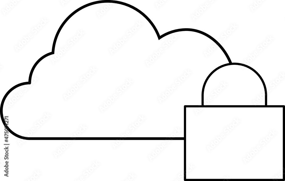 einfaches Cloud Computing Speicher Vektor einfaches Cloud Computing Speicher Vektor