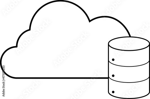 einfacher Cloud Computing Speicher Vektor