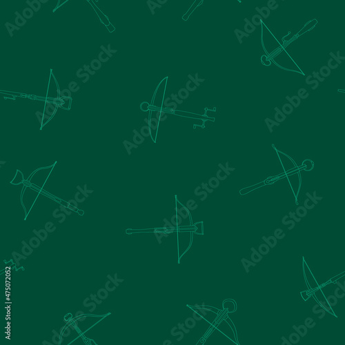 Seamless pattern with ancient Crossbows for your project