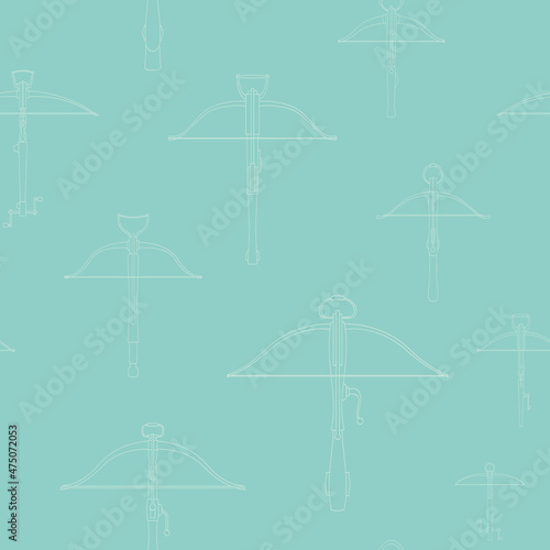 Seamless pattern with ancient Crossbows for your project