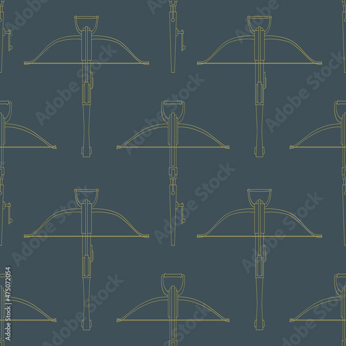 Seamless pattern with ancient Crossbows for your project