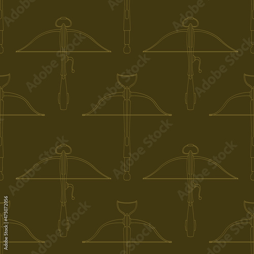 Seamless pattern with ancient Crossbows for your project