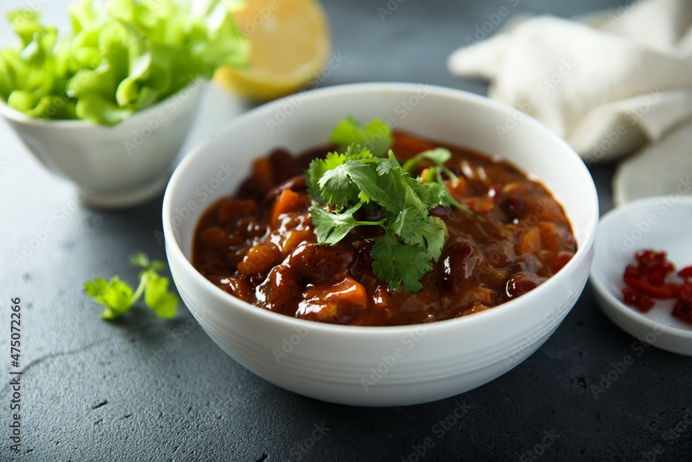 Homemade red bean ragout with vegetables Homemade red bean ragout with vegetables
