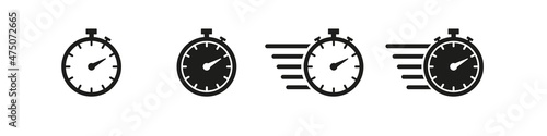 Timer icon. Stopwatch vector set. time countdown clock icon. Stop watch isolated on white background.