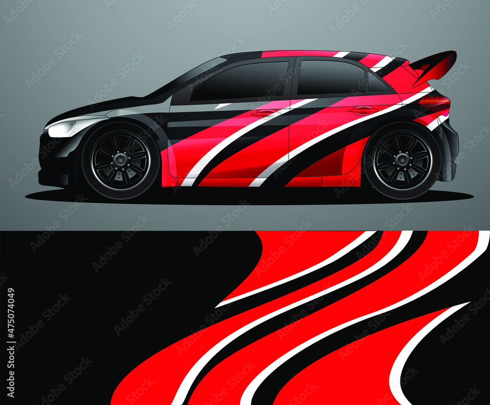 Rally car decal graphic wrap vector, abstract background Rally car decal graphic wrap vector, abstract background