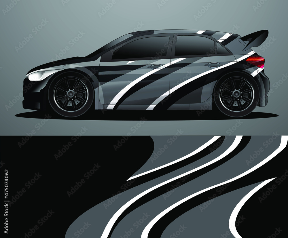 Rally car decal graphic wrap vector, abstract background Rally car decal graphic wrap vector, abstract background