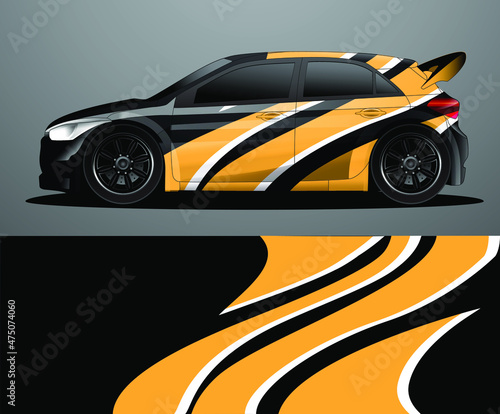 Rally car decal graphic wrap vector  abstract background