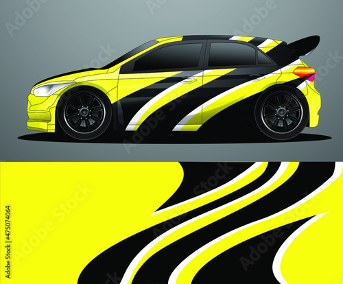 Rally car decal graphic wrap vector  abstract background