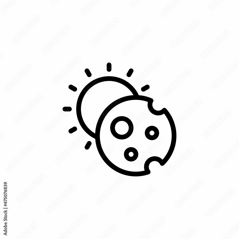 Obraz premium Eclipse icon in vector. Logotype