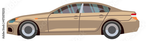 Sedan icon. Classic car design in flat style