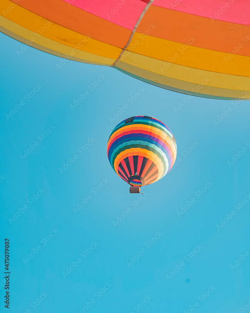 Obraz premium Balloon ride at sunrise over the clouds in the Canyons region of Praia Grande Santa Catarina Brazil