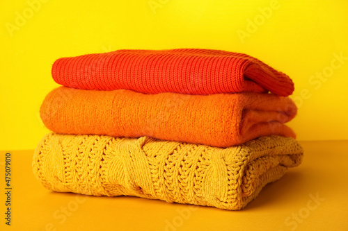 Stacked warm knitted sweate...