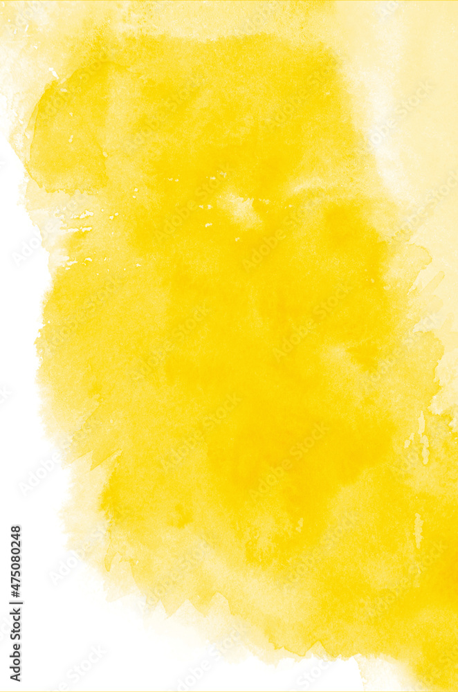 Abstract yellow watercolor background texture