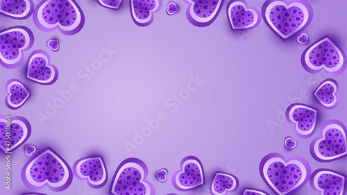 Sweet purple Papercut style design background