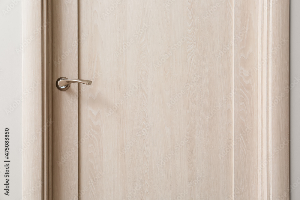 Light wooden door in room Light wooden door in room