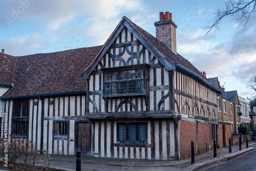Photography Elizabethan timber-framed hall house which dates from the 15th century, Oxford R