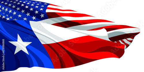 Texas state flag of the United States of America