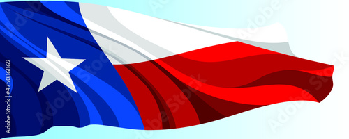 Texas state flag of the United States of America