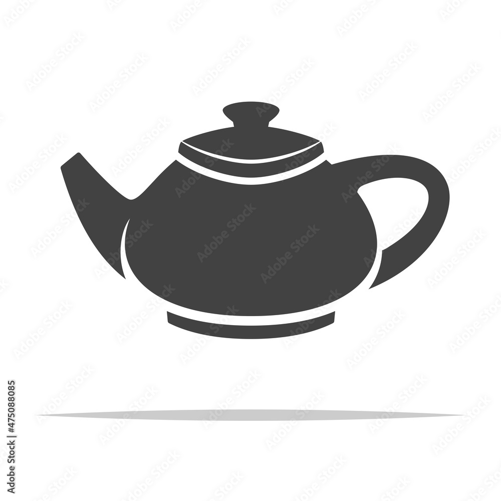 Teapot silhouette icon transparent vector isolated Teapot silhouette icon transparent vector isolated