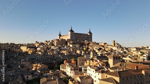 Nice aerial image of the city of Toledo, with the cathedral and the old town. © joseantonio