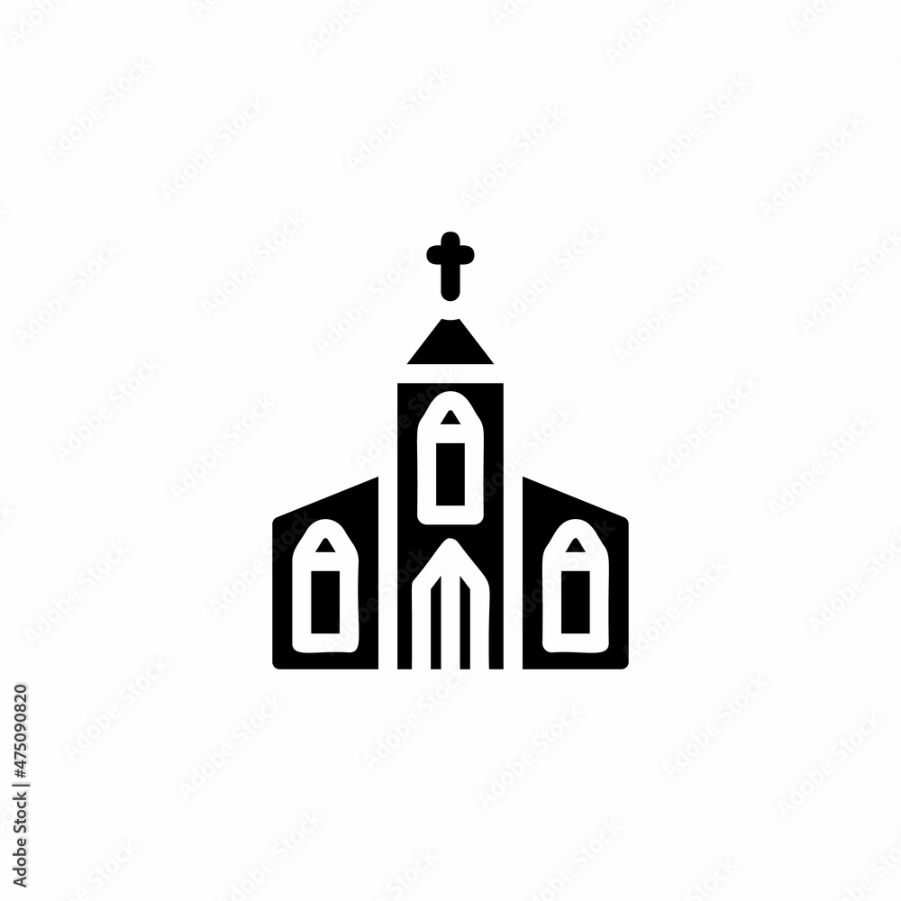 Church icon in vector. Logotype