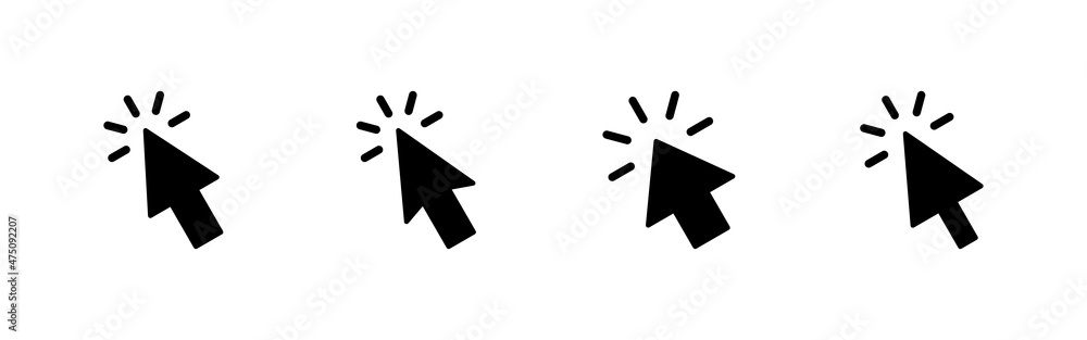 Click icons set. pointer arrow sign and symbol. cursor icon Click icons set. pointer arrow sign and symbol. cursor icon