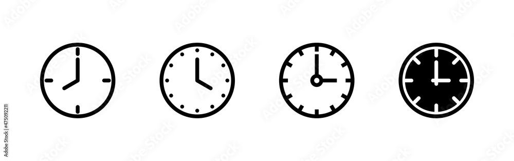 Clock icons set. Time sign and symbol. watch icon Clock icons set. Time sign and symbol. watch icon