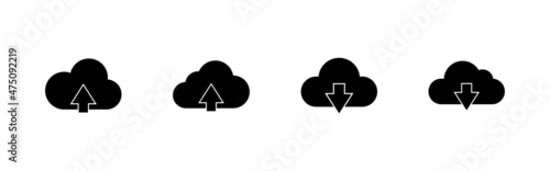 Cloud icons set. cloud sign and symbol