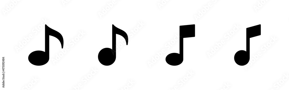 Music icons set. note music sign and symbol