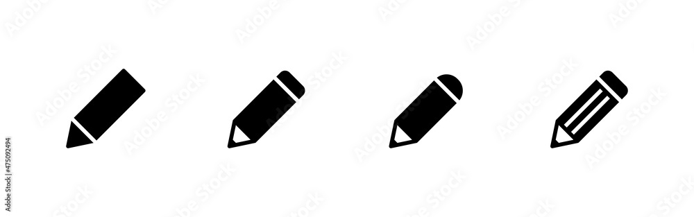 Pencil icons set. pen sign and symbol. edit icon vector Pencil icons set. pen sign and symbol. edit icon vector