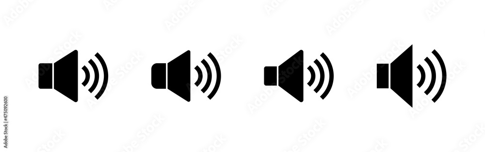 Speaker icons set. volume sign and symbol. loudspeaker icon. sound symbol Speaker icons set. volume sign and symbol. loudspeaker icon. sound symbol