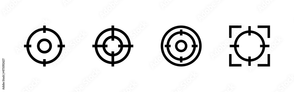 Target icons set. goal icon vector. target marketing sign and symbol Target icons set. goal icon vector. target marketing sign and symbol