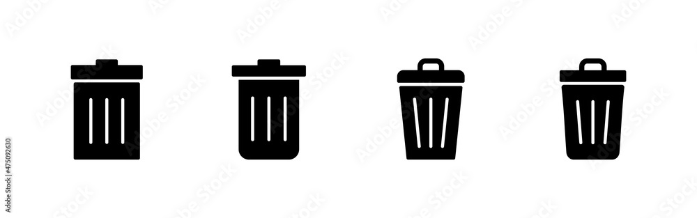 Trash icons set. trash can icon. delete sign and symbol. Trash icons set. trash can icon. delete sign and symbol.